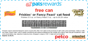 free friskies or FF cat food exp dec petco