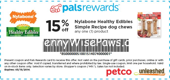 Petco 2 New Printable Coupons 5 1 ProPlan And 15 Off Nylabone 