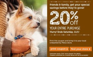 petco 20 percent off oct 14