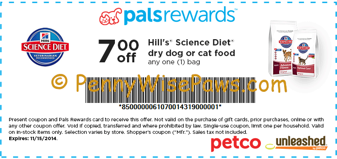 science diet food coupons